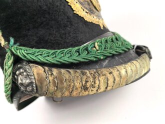 Bayern, Tschako für Landwehr  Füsiliere Modell 1825. Dekoratives Stück in für das Alter sehr gutem Gesamtzustand