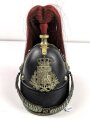 Bayern, Helm für Angehörige der Bürgerwehr Artillerie Modell 1850. Zusammengehöriges, in allen Teilen originales Stück