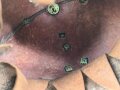 Bayern, Helm für Angehörige der Bürgerwehr Artillerie Modell 1850. Zusammengehöriges, in allen Teilen originales Stück