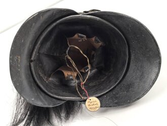 Bayern, Helm für Angehörige der Bürgerwehr Kavallerie Modell 1850. Zusammengehöriges, in allen Teilen originales Stück