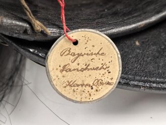 Bayern, Helm für Angehörige der Bürgerwehr Kavallerie Modell 1850. Zusammengehöriges, in allen Teilen originales Stück