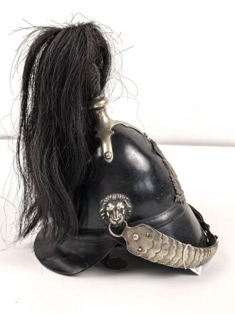 Bayern, Helm für Angehörige der Bürgerwehr Kavallerie Modell 1850. Zusammengehöriges, in allen Teilen originales Stück