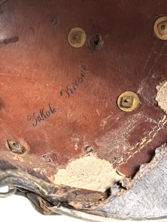 Bayern, Helm Modell 1850 für schwere Bürgerwehr Kavallerie. In allen Teilen originales, dekoratives Stück. das Innenfutter fehlt, sonst guter Gesamtzustand