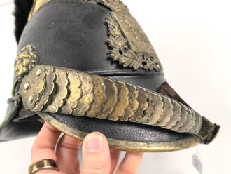 Bayern, Helm Modell 1850 für schwere Bürgerwehr Kavallerie. In allen Teilen originales, dekoratives Stück.