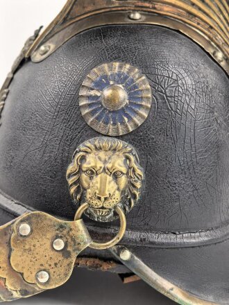 Bayern, Helm Modell 1850 für schwere Bürgerwehr Kavallerie. In allen Teilen originales, dekoratives Stück.