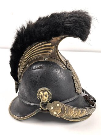 Bayern, Helm Modell 1850 für schwere Bürgerwehr Kavallerie. In allen Teilen originales, dekoratives Stück.