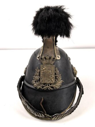 Bayern, Helm Modell 1850 für schwere Bürgerwehr Kavallerie. In allen Teilen originales, dekoratives Stück.
