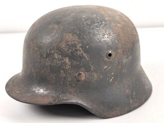 Luftwaffe, Stahlhelm Modell 1940. Originallack,...