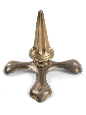 Kreuzblatt mit abnehmbarer Spitze für eine Pickelhaube für Offiziere, Messing