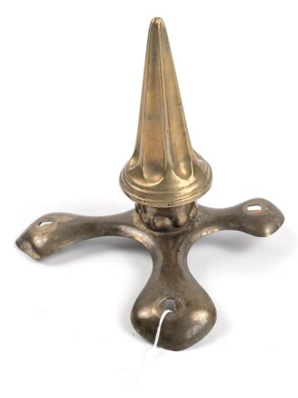 Kreuzblatt mit abnehmbarer Spitze für eine Pickelhaube für Offiziere, Messing