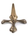 Kreuzblatt mit abnehmbarer Spitze für eine Pickelhaube für Offiziere, Messing