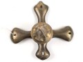 Kreuzblatt mit abnehmbarer Spitze für eine Pickelhaube für Offiziere, Messing