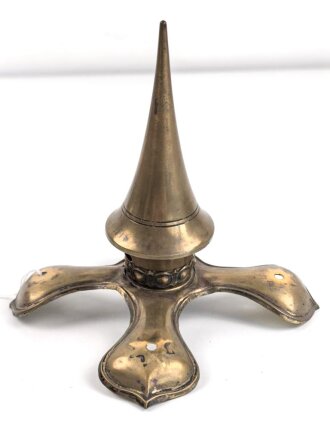Kreuzblatt mit abnehmbarer Spitze für eine Pickelhaube für Offiziere, Messing