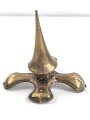 Kreuzblatt mit abnehmbarer Spitze für eine Pickelhaube für Offiziere, Messing