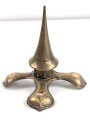 Kreuzblatt mit abnehmbarer Spitze für eine Pickelhaube für Offiziere, Messing