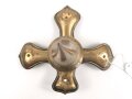 Kreuzblatt mit abnehmbarer Spitze für eine Pickelhaube für Offiziere, Messing
