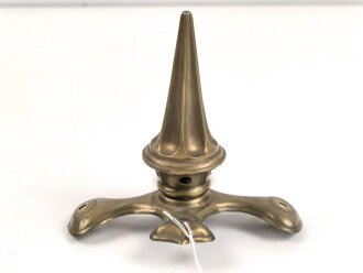 Kreuzblatt mit abnehmbarer Spitze für eine Pickelhaube für Offiziere, Messing