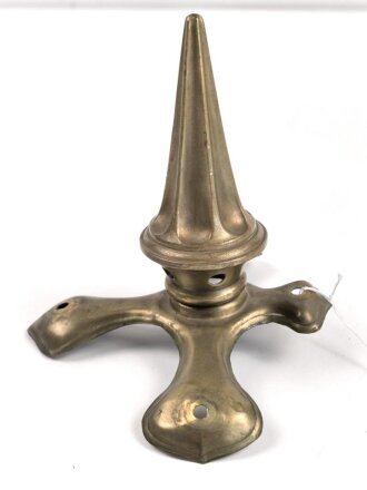 Kreuzblatt mit abnehmbarer Spitze für eine Pickelhaube für Offiziere, Messing