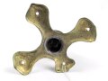 Kreuzblatt mit abnehmbarer Spitze für eine Pickelhaube für Offiziere, Messing