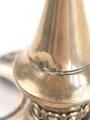 Kreuzblatt mit nicht abnehmbarer Spitze für eine Pickelhaube für Offiziere, Silbern
