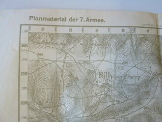 1.Weltkrieg Militärkarte  1918, Frankreich Oulchy le...