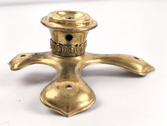 Kreuzblatt  für eine Pickelhaube für Offiziere, Messing , Gewinde 5mm