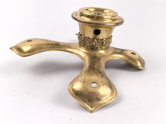 Kreuzblatt  für eine Pickelhaube für Offiziere, Messing , Gewinde 5mm