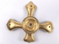 Kreuzblatt  für eine Pickelhaube für Offiziere, Messing , Gewinde 5mm