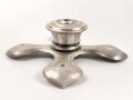 Kreuzblatt  für eine Pickelhaube Buntmetall versilbert, Gewinde 5,5mm