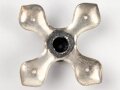 Kreuzblatt  für eine Pickelhaube Buntmetall versilbert, Gewinde 5,5mm
