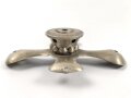 Kreuzblatt  für eine Pickelhaube Buntmetall versilbert, Gewinde 6mm