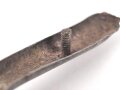 Hinterschiene für eine Pickelhaube, Eisen , Länge ohne Befestigungen ca 16,5cm