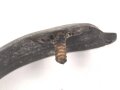Hinterschiene für eine Pickelhaube, Zinkblech , Länge ohne Befestigungen ca 16,5cm