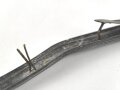 Hinterschiene für eine Pickelhaube, Zinkblech , Länge ohne Befestigungen ca 16,5cm