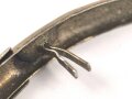 Hinterschiene für eine Pickelhaube, Messing, Länge ohne Befestigungen ca 16,5cm
