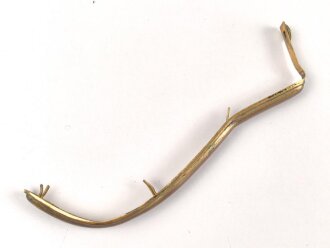 Hinterschiene für eine Pickelhaube, Messing, Länge ohne Befestigungen ca 17cm
