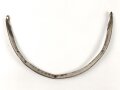 Vorderschiene für eine Pickelhaube, Gesamtlänge etwa 30cm, Buntmetall versilbert