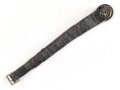 Teil einer Schuppenkette für eine Pickelhaube. Gesamtlänge 16cm, silbern