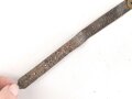 Teil einer Schuppenkette für eine Pickelhaube. Gesamtlänge 17cm, Messing , defekt
