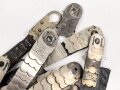 Konvolut Teile für Schuppenkette silbern, flach