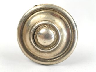 Kaiserreich, Splintrosette für Schuppenkette . Silbern, Durchmesser 27mm