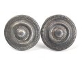 Kaiserreich , Paar Splintrosetten für Schuppenkette Durchmesser 25mm, silbern