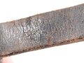 1.Weltkrieg, Kinnriemen für eine Pickelhaube für Mannschaften, datiert 1918. Gesamtlänge mit Beschlägen 32,5cm