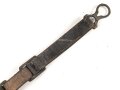 1.Weltkrieg, Kinnriemen für eine Pickelhaube für Mannschaften, datiert 1915. Gesamtlänge mit Beschlägen 31cm