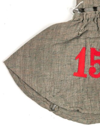 1.Weltkrieg, feldgrauer Überzug für eine Pickelhaube für Mannschaften im bayrischen Infanterie Regiment Nr. 15.  Ungetragenes Stück