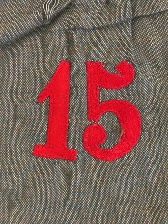 1.Weltkrieg, feldgrauer Überzug für eine Pickelhaube für Mannschaften im bayrischen Infanterie Regiment Nr. 15.  Ungetragenes Stück
