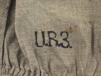 1.Weltkrieg, feldgrauer Überzug für eine Tschapka. Kammerstück Ulanen Regiment 3, datiert 1914. Guter Zustand