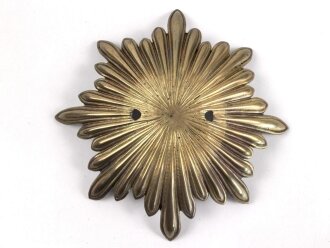 Emblem Messing. Maximale Breite knapp 13cm, Abstand der Gewindestangen etwa 74mm