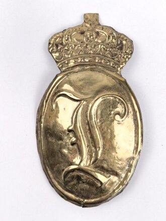 Emblem Messingblech Bayern, Gesamthöhe knapp 12cm,...
