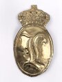 Emblem Messingblech Bayern, Gesamthöhe knapp 12cm, neuzeitliche Sammleranfertigung